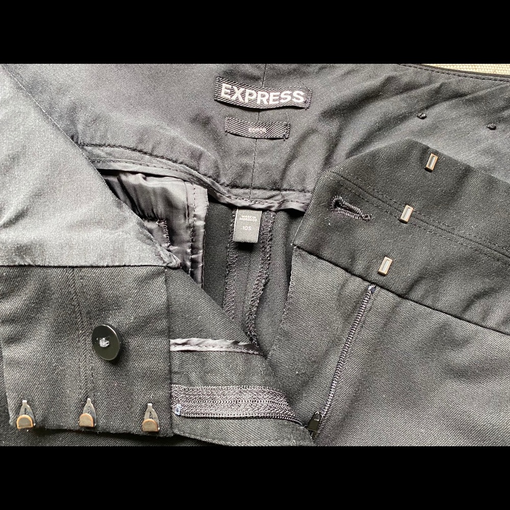 Express Editor Black Dress Pants, 10s